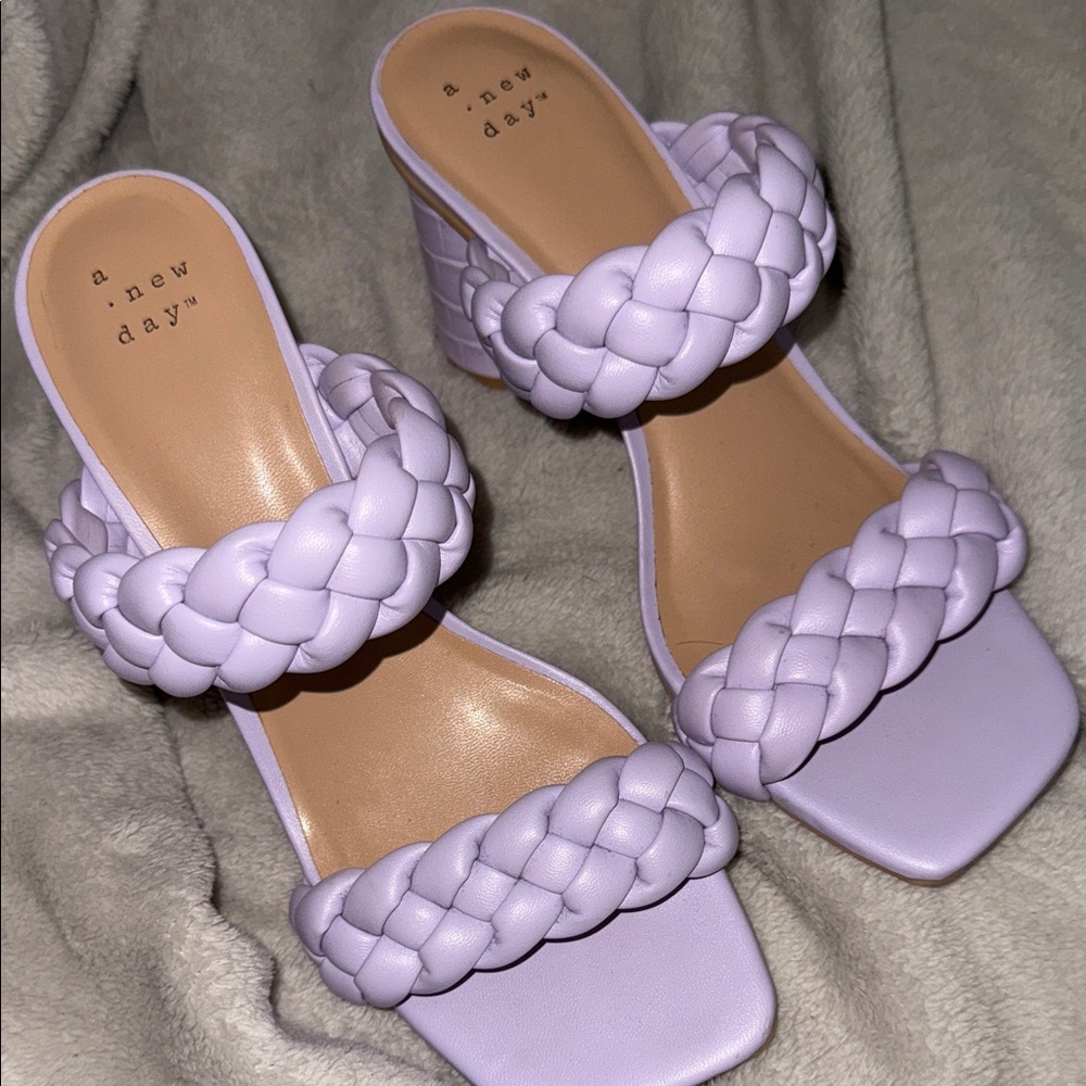 A New Day Women's Lavender Braided Heels